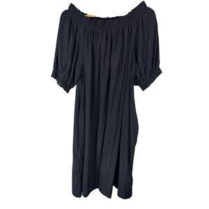 Mersea Ibiza Black Dress Blouson Sleeve XL